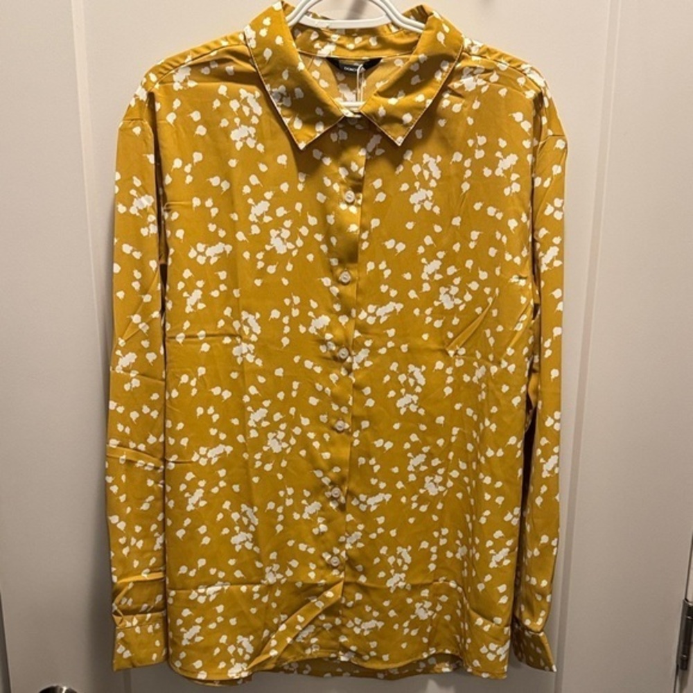 🆕 Dokotoo Elegant Floral Button Down Blouse. XL. Brand NWT!!💥💥